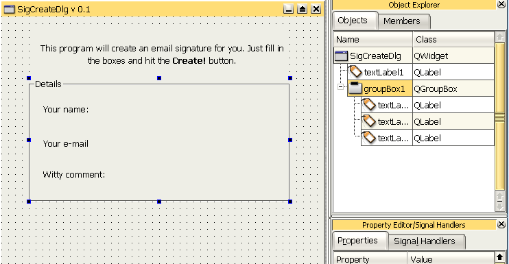 ������ GroupBox � ����� ������� (labels)
